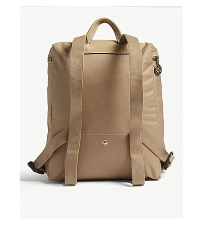 Shop Longchamp Le Pliage Club Backpack In Beige