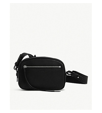 Shop Allsaints Captain Leather Cross-body Bumbag In Black