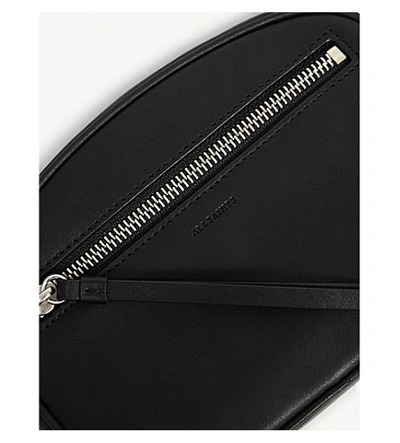 Shop Allsaints Captain Leather Cross-body Bumbag In Black