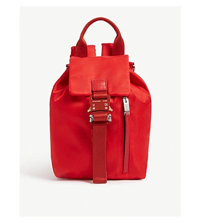 Shop Alyx Rollercoaster Buckle Backpack In Red