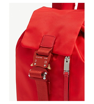 Shop Alyx Rollercoaster Buckle Backpack In Red