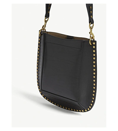 Shop Isabel Marant Oskan Leather Cross-body Bag In Black