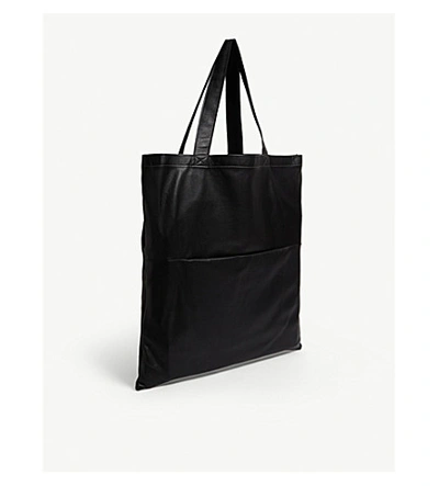 Shop Rick Owens Leather Tote Bag In Black