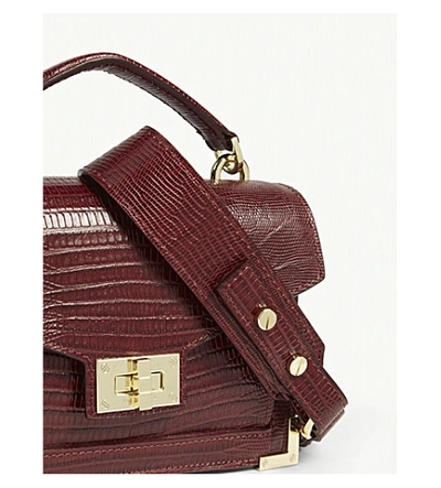 Shop The Kooples Mini Leather Shoulder Bag In Bur01