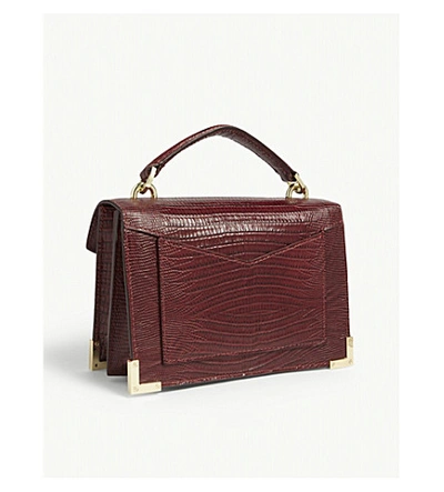 Shop The Kooples Mini Leather Shoulder Bag In Bur01