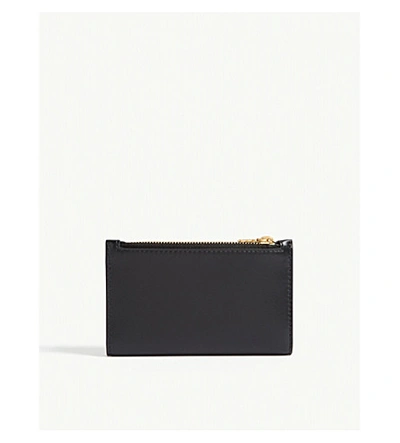 Shop Burberry Leslie Leather Wallet In Black
