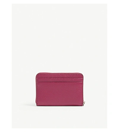 Shop Michael Michael Kors Mercer Leather Wallet In Garnet