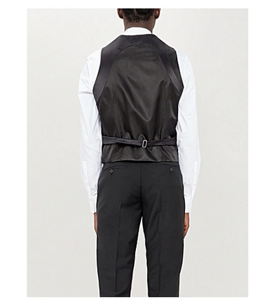 Shop Alexander Mcqueen Harness-embellished Wool-crepe And Satin Waistcoat In Black