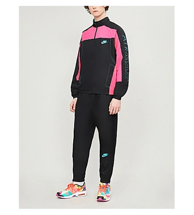 Shop Nike X Atmos Shell Jacket In Black/hyper Pink