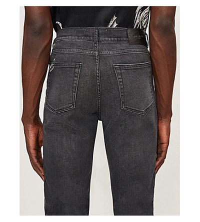 Shop Givenchy Faded Straight Jeans In Black