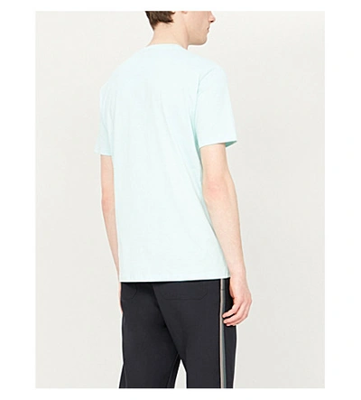 Shop Hugo Logo-print Cotton-jersey T-shirt In Light/pastel Green