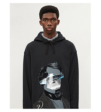 Shop Valentino X Undercover Graphic-print Cotton-blend Hoody In Black