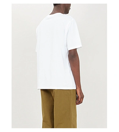 Shop Burberry Horseferry Logo-print Cotton-jersey T-shirt In White