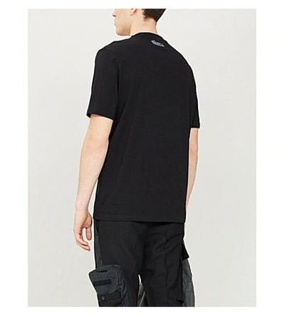 Shop Lanvin Silent Cotton-jersey T-shirt In Black