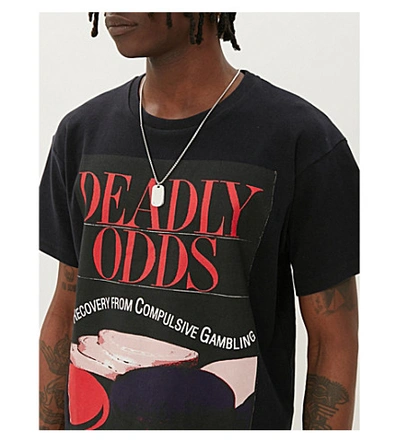 Shop Enfants Riches Deprimes Deadly Odds Cotton T-shirt In Black Multi