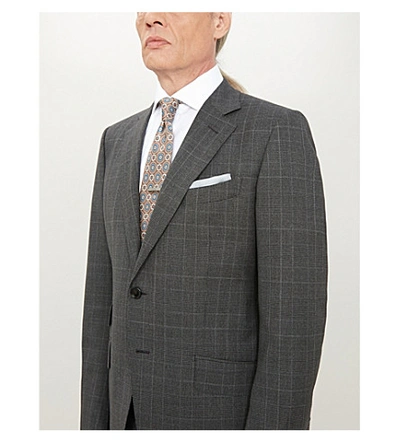 Shop Tom Ford O'connor-fit Checked Wool Suit In Grey