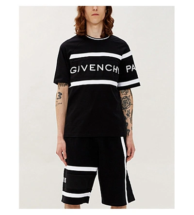 Shop Givenchy Logo-print Cotton-jersey T-shirt In Red/black