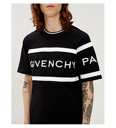 Shop Givenchy Logo-print Cotton-jersey T-shirt In Red/black