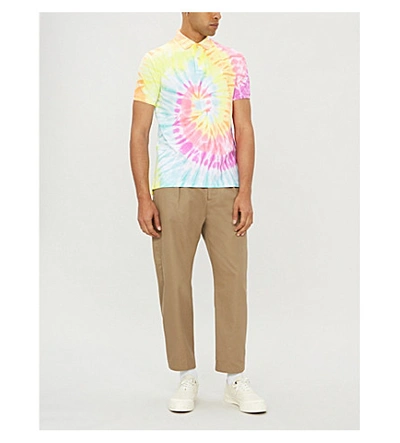 Shop Polo Ralph Lauren Tie-dye Custom Slim-fit Cotton-jersey Polo Shirt In Tie Dye