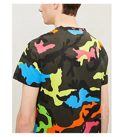 Shop Valentino Camouflage-print Cotton-jersey T-shirt In Camo Multi