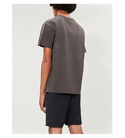 Shop Boy London Reflective Logo-print Cotton-jersey T-shirt In Dark Grey