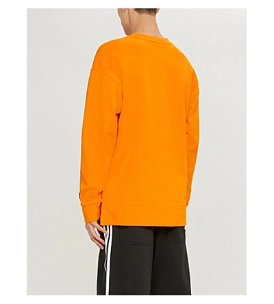 Adidas Originals Sunnyhurst Embroidered-logo Cotton-jersey Sweatshirt In  Bright Orange | ModeSens