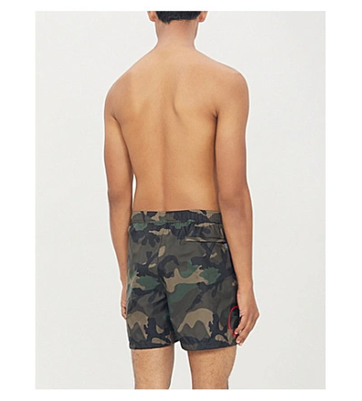 Shop Valentino Camouflage-print Swim Shorts