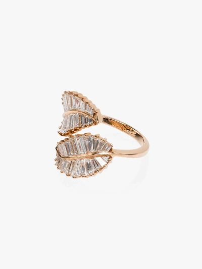 Anita Ko 18kt Rose Gold Diamond Palm Leaf Ring In Rose Gold