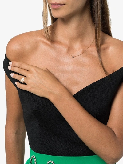 Anita Ko Wrap Leaf Ring In Metallic