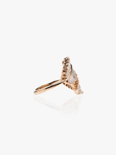 Anita Ko 18kt Rose Gold Diamond Palm Leaf Ring In Rose Gold