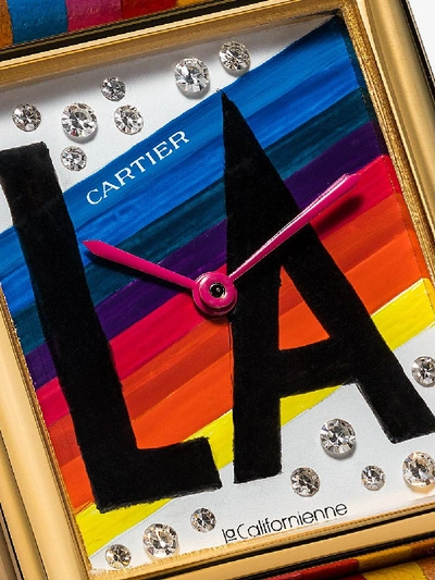 Shop La Californienne X Browns Reworked Vintage Cartier Tank Watch In Multicoloured