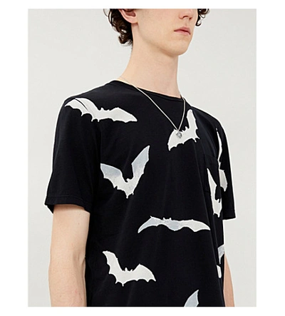 蝙蝠-打印 棉-球衣 吨-衬衫