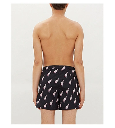 Shop Valentino Graphic-print Swim Shorts In Black