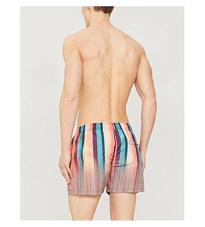 Shop Paul Smith Striped Swim Shorts In Multi