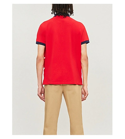 Shop Polo Ralph Lauren Graphic-print Custom Slim-fit Cotton Polo Shirt In Rl 2000 Red Multi