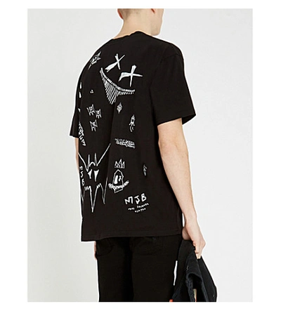 Shop Mjb Marc Jacques Burton Logo-print Cotton T-shirt In Black