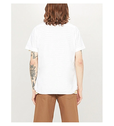 Shop Tommy Hilfiger Logo-embroidered Slim-fit Cotton-poplin Shirt In Bright White