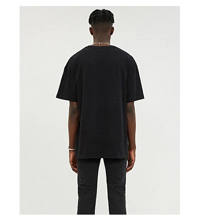 Shop Represent Graphic-print Cotton-jersey Tee In Black