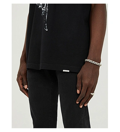 Shop Represent Graphic-print Cotton-jersey Tee In Black