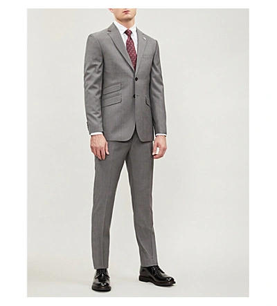 Shop Ted Baker Modern-fit Wool Suit In Grey