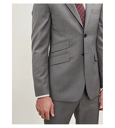 Shop Ted Baker Modern-fit Wool Suit In Grey