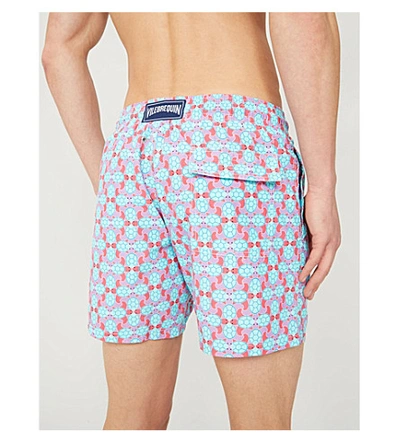 Shop Vilebrequin Moorea Turtle-print Swim Shorts In Pink