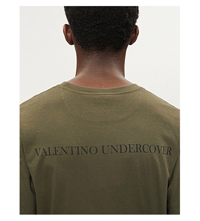 Shop Valentino X Undercover Graphic-print Cotton-jersey T-shirt In Green