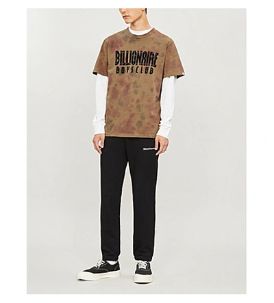 Shop Billionaire Boys Club Camouflage-print Cotton T-shirt In Brown