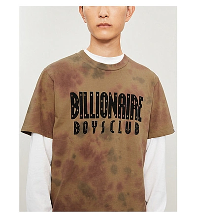 Shop Billionaire Boys Club Camouflage-print Cotton T-shirt In Brown