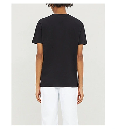 Shop Hugo Logo-print Cotton-jersey T-shirt In Black