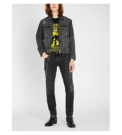 Shop The Kooples Slim-fit Tapered Jeans In Bla55