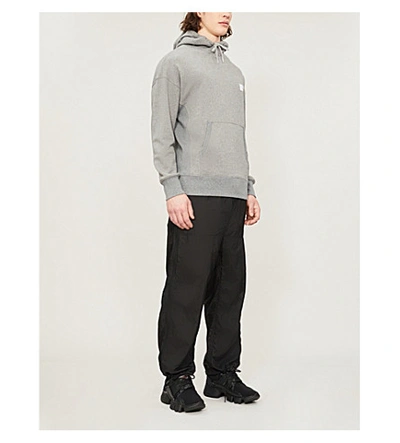 Shop Givenchy Logo-patch Cotton Hoody In Light Grey Melange