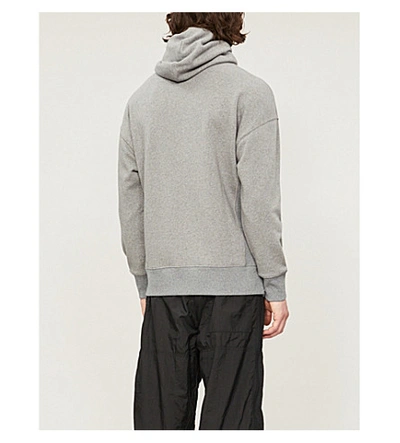 Shop Givenchy Logo-patch Cotton Hoody In Light Grey Melange