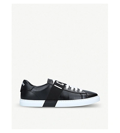 Shop Dsquared2 Icon Leather Trainers In Black